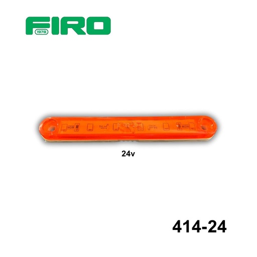 [414-24] LUZ PLANA 24V 4.5" X 5/8" 6 LED AMBAR