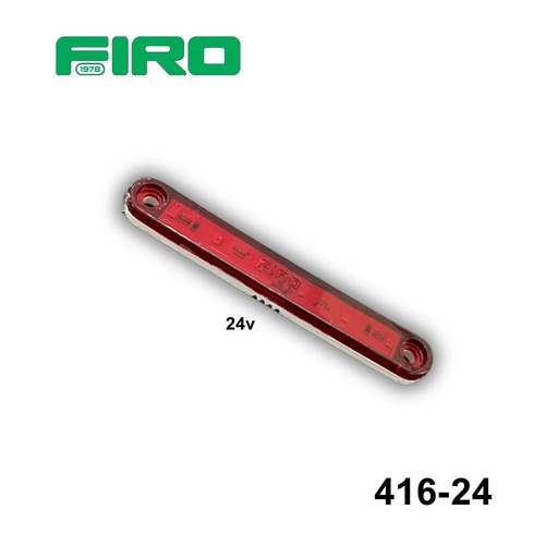 [416-24] LUZ PLANA 24V 4.5" X 5/8" 6 LED ROJO