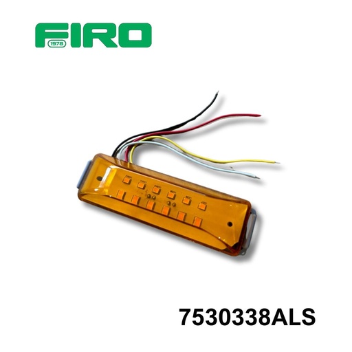 [7530338ALS] PLAFON LATERAL REC AMBAR 10 LED CON (ESTROBO) 12V-24V =7530343KAL