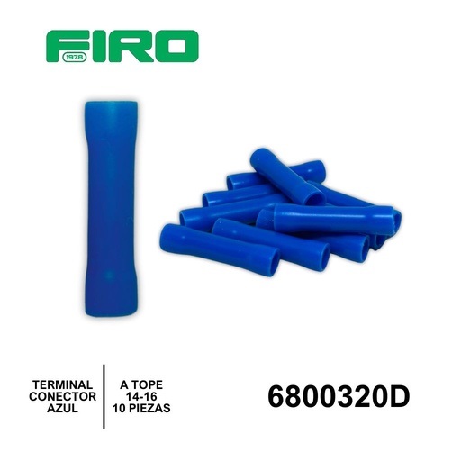 [6800320D] CONECTOR A TOPE AZUL (TERMINAL A TOPE AZUL) 14-16 (10 PZS)