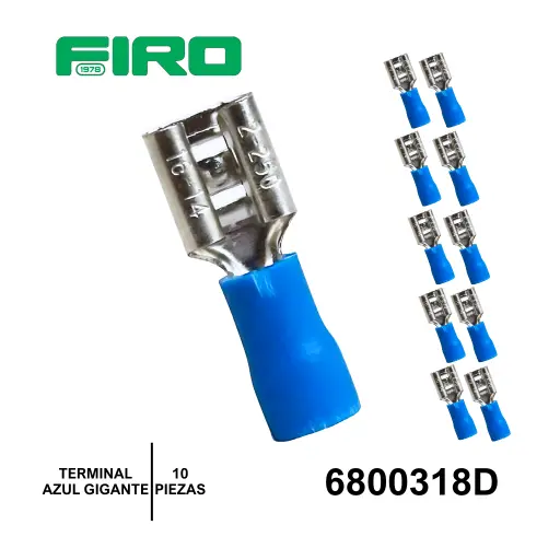 [6800318D] TERMINAL AZUL ENCHUFE GIGANTE (10 PZS)