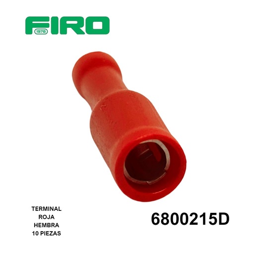 [6800215D] TERMINAL ROJA HEMBRA REDONDA (10 PZS)
