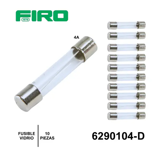 [6290104-D] FUSIBLE VIDRIO  4A. 10 PIEZAS