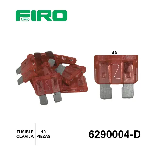[6290004-D] FUSIBLE CLAVIJA  4A. 10 PIEZAS