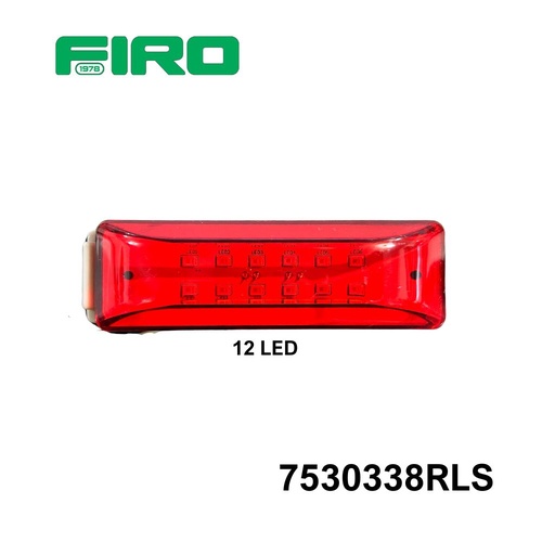 [7530338RLS] PLAFON LATERAL REC ROJO 10 LED CON (ESTROBO)  =7530343KRL