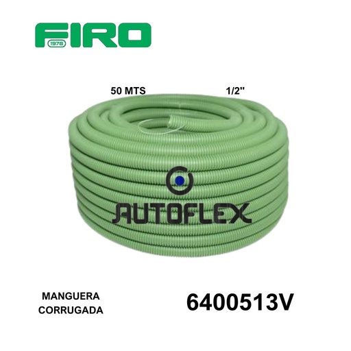 [6400513V] MANGUERA CORRUGADA 1/2 VERDE EDIFICACION VERTICAL100 MTS