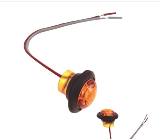 [005AL] LUZ LED 3/4" 12V 0.05A 2 LED AMBAR REDONDO ULTRA 60 LUMENES"