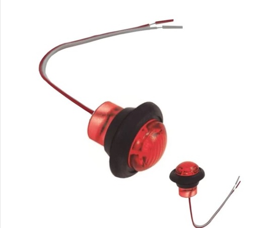 [005RL] LUZ LED 3/4" 12V 0.05A 3 LED ROJO REDONDO ULTRA 60 LUMENES"