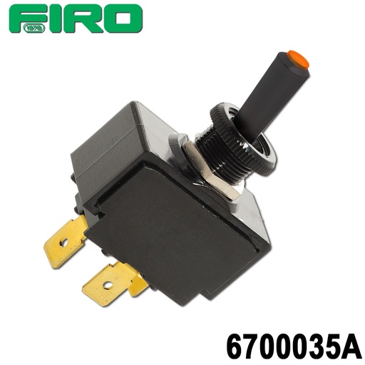 [6700035A] SWITCH INTERRUPTOR 1 PASO 3 TER. PALANCA CORTA LUZ AMBAR035+ 4 =CH