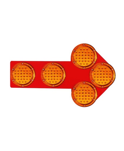 [504] #504 FLECHA PREVENTIVA 12V 150 LED AMBAR + REFLEJANTE CON CONEXIONES