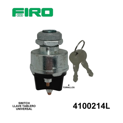 [4100214L] SWITCH LLAVE TABLERO UNIVERSAL TORNILLO=4100214+ 4