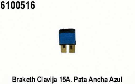[6100516] BRAKET  15A. CLAVIJA  PATA ANCHA AZUL. ******