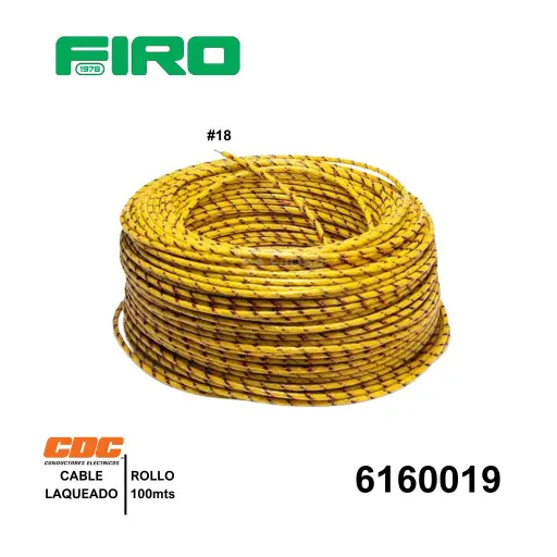 [6160019] CABLE LAQUEADO #18 POR (100) MTS. ROLLO*CDC*