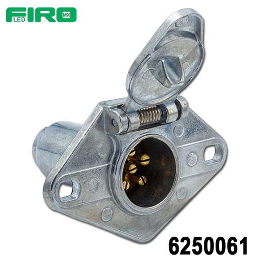 [6250061] ENCHUFE O CONECTOR 6 LINEAS HEMBRA ALUMINIO = 6250057