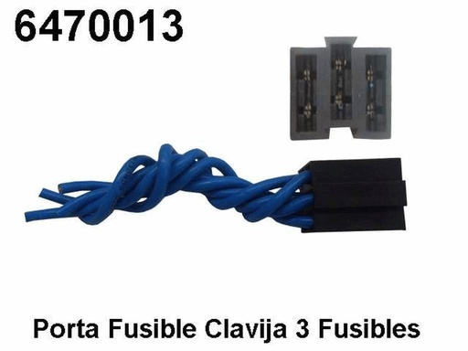 [6470013] PORTA FUSIBLE CLAVIJA 3 FUSIBLES