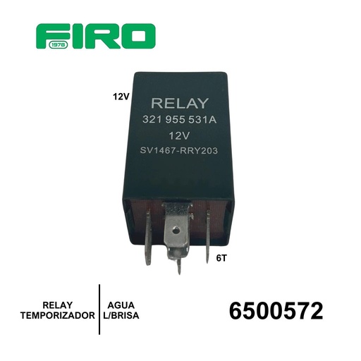 [6500572] RELAY TEMPORIZADOR AGUA.L/BRISA 24V 6T.
