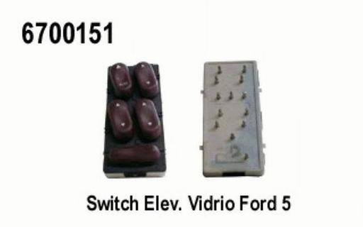 [6700151] SWITCH INTERRUPTOR ELEVADOR VIDRIO FORD 5.