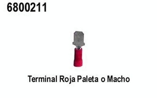 [6800211] TERMINAL ROJA PALETA O MACHO .