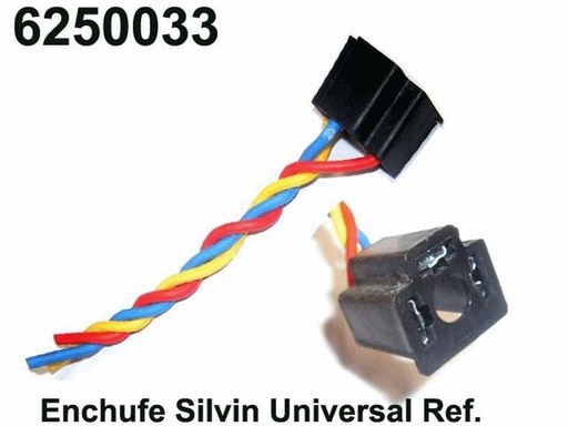 [6250033] ENCHUFE O CONECTOR SILVIN Y H4 3 TERMINALES UNIVERSAL CALIBRE18=62