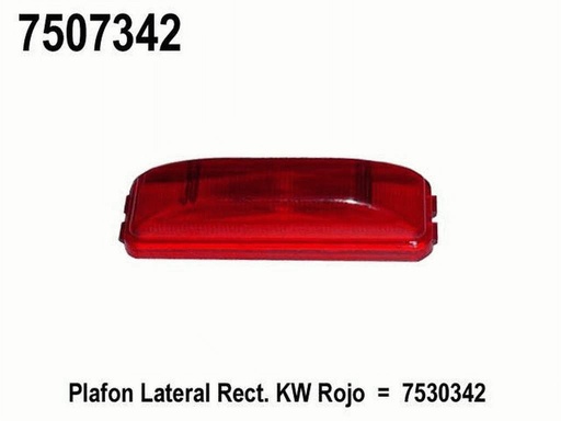 [7507342] PLAFON LATERAL RECT KW ROJO =7530342