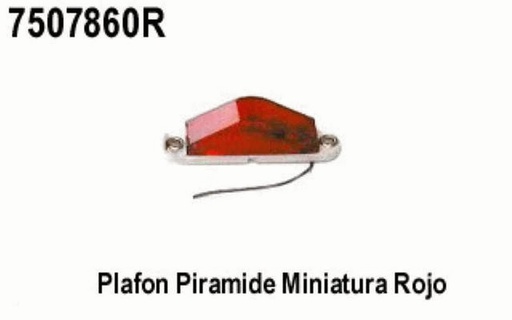 [7507860R] PLAFON PIRAMIDE MINIATURA ROJO .