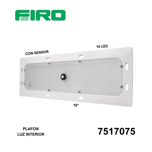 [7517075] PLAFON LUZ INTERIOR DOMO 18" 10  LED C/SENSOR .
