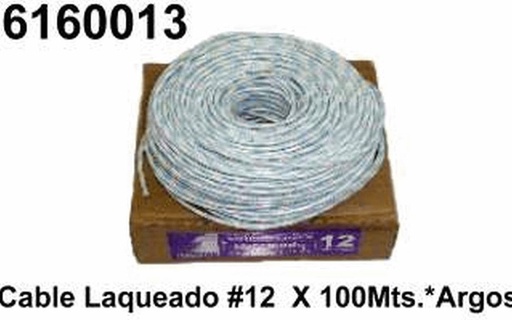 [6160013] CABLE LAQUEADO #12 POR (100) MTS. ROLLO *CDC*