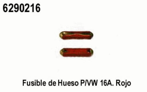 [6290216] FUSIBLE HUESO VW 16A. ROJO .