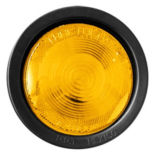 [7507053A] PLAFON EMBUTIDO 4" AMBAR 12V 21W  CON GROMMET REDONDO