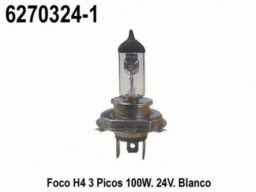 [6270324-1] FOCO H4 24V 100W  BLANCO 3 PICOS ******