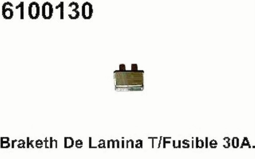[6100130] BRAKET  30A. CLAVIJA FUSIBLE PATA CORTA=6100132