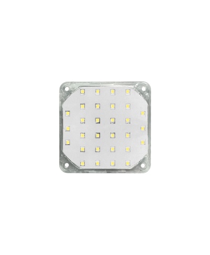 [435X] LUZ PLANA C/REFLEJANTE RELLENO 12V. 30 LED 4X4" BLANCO IK10 "DESCONTINUADO"