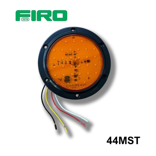[44MST] LUZ PLANA 4" 12V/24V 30 LED AMBAR REDONDO ESTROBO MULTIVOLTAJE