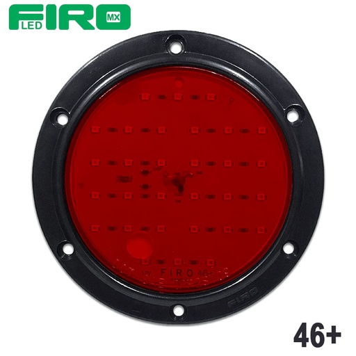 [46+] LUZ PLANA 4" 12V 5W 30 LED ROJO REDONDO 46/46-2/46M/46MST