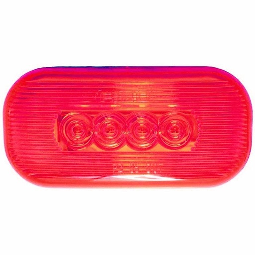 [7530120RL] PLAFON 2X4" 12V ROJO 4 LED DIFUSOR TIPO HELLA=1021