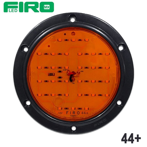 [44+] #44+ LUZ PLANA 4" 12V 5W 30 LED AMBAR REDONDO 44/44-2/44M/44MST