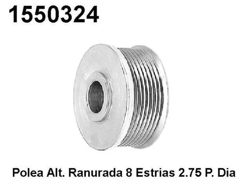 [1550324] POLEA ALT RANURADA 8 ESTRIAS 2.75" PULG DIAMETRO