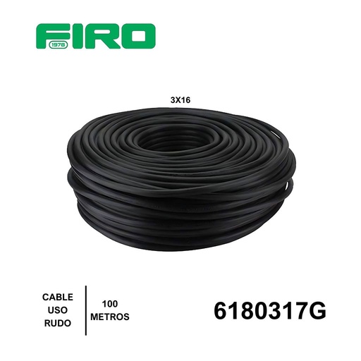[6180317G] CABLE USO RUDO 3X16 POR (100) MTS. ROLLO
