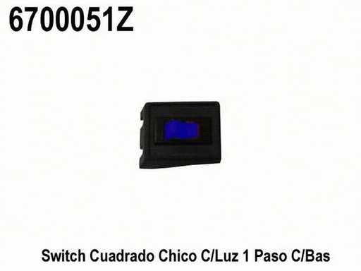 [6700051Z] SWITCH INTERRUPTOR 1 PASO 2 TER. TECLA CHICO AZUL Y BASE