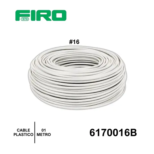 [6170016B] CABLE PLASTICO # 16 POR  (1) MTO. BLANCO AWG