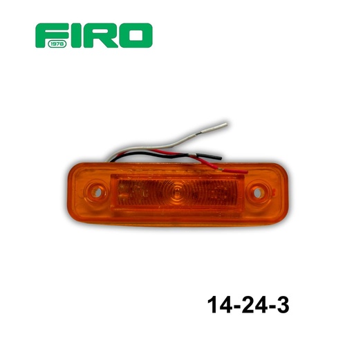 [14-24-3] LUZ PLANA 1"X4"  3 LED AMBAR 3 CABLES 24V