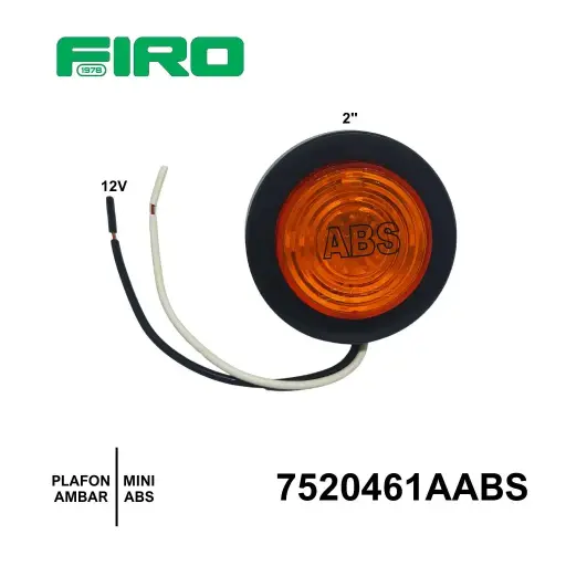 [7520461AABS] PLAFON REDONDO 2" AMBAR 12V. MINI  ABS  =7507461EA