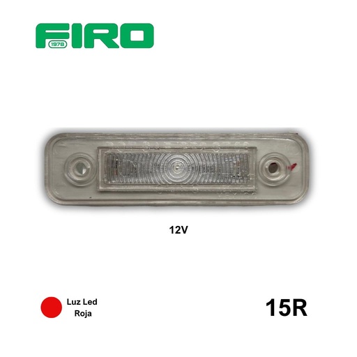 [15R] #15R LUZ PLANA 1"X4" 3 LED ROJOS 12V =415 Y 415X