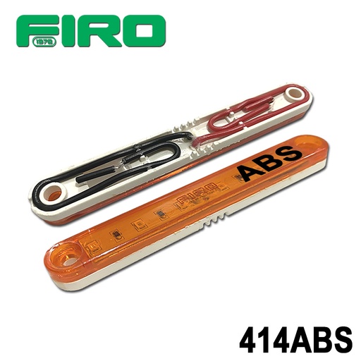 [414ABS] #414ABS LUZ PLANA 12V. 4.5" X 5/8" 6 LED AMBAR ABS