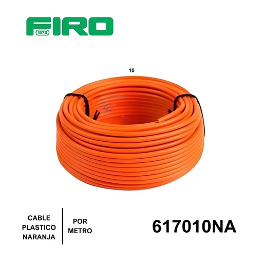 [617010NA] CABLE PLASTICO # 10 POR  (1) MTO. NARANJA AWG