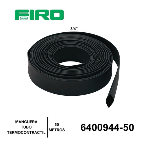[6400944-50] MANGUERA TUBO TERMOCONTRACTIL 19.05mm 3/4" 50 metros