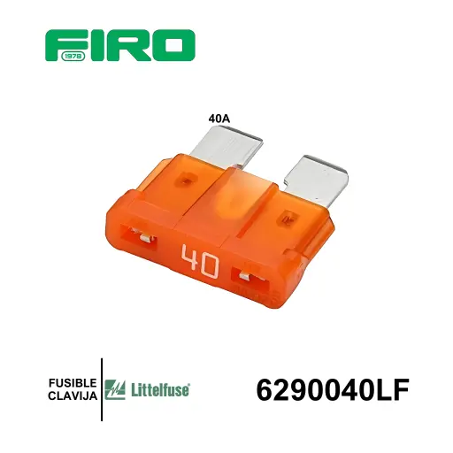 [6290040LF] FUSIBLE CLAVIJA 40A NARANJA LITTLE FUSE                .