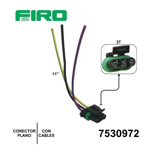 [7530972] CONECTOR 3T PLANO CABLES 11ARILLO TIERRA PLAFON PIRAÐ