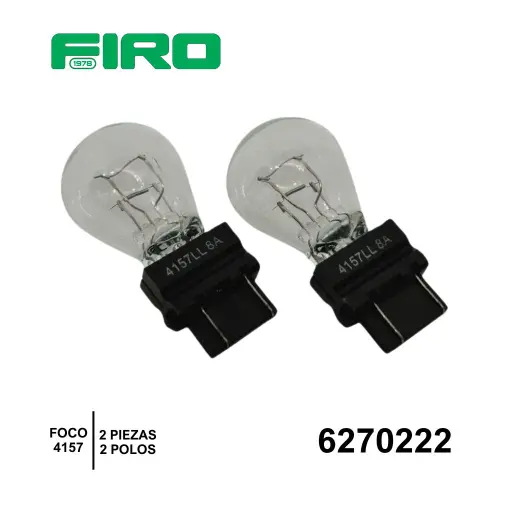 [6270222] FOCO 4157 BLANCO 2 POLOS PHILLIPS 2 PIEZAS 12.8/14V