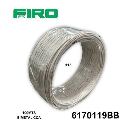 [6170119BB] CABLE PLASTICO # 18 POR (100) MTS. ROLLO BLANCO ((BIMETAL CCA))